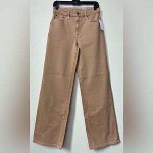 NWT AG The Tomas High-Rise Baggy Straight Jeans Sulfur Spicy Brown Size 27